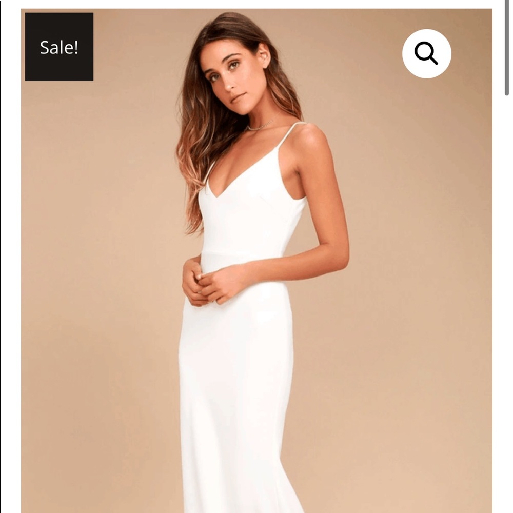 LuLus White Mermaid Gown